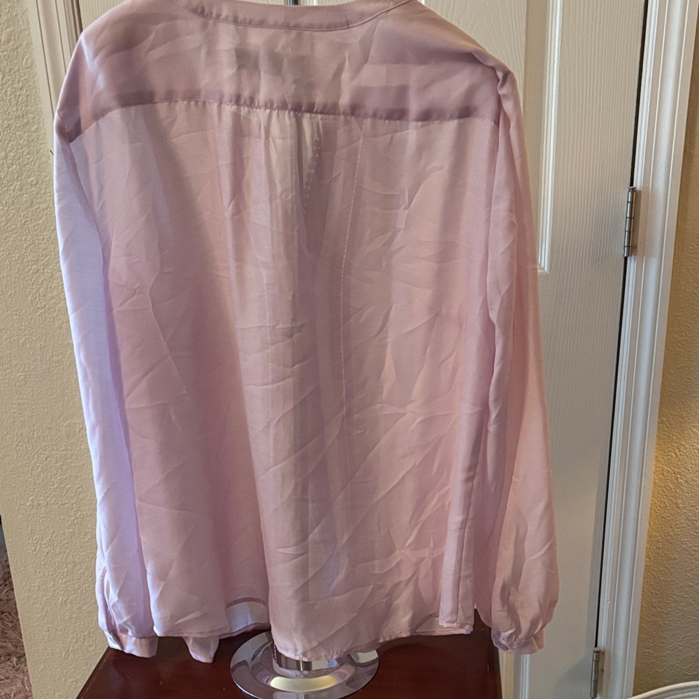 Loft Lavender Button-Down Blouse - image 5